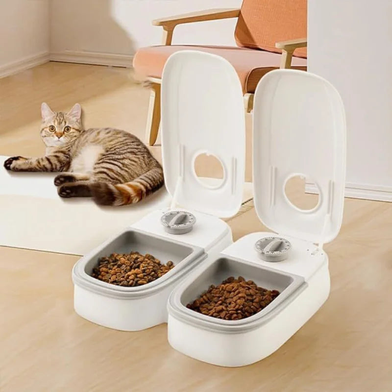 Alimentador Duplo com temporizador para Cães e Gatos - TwinFeed