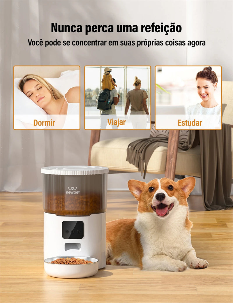 Alimentador automático para animais de estimação com WIFI - NewPet