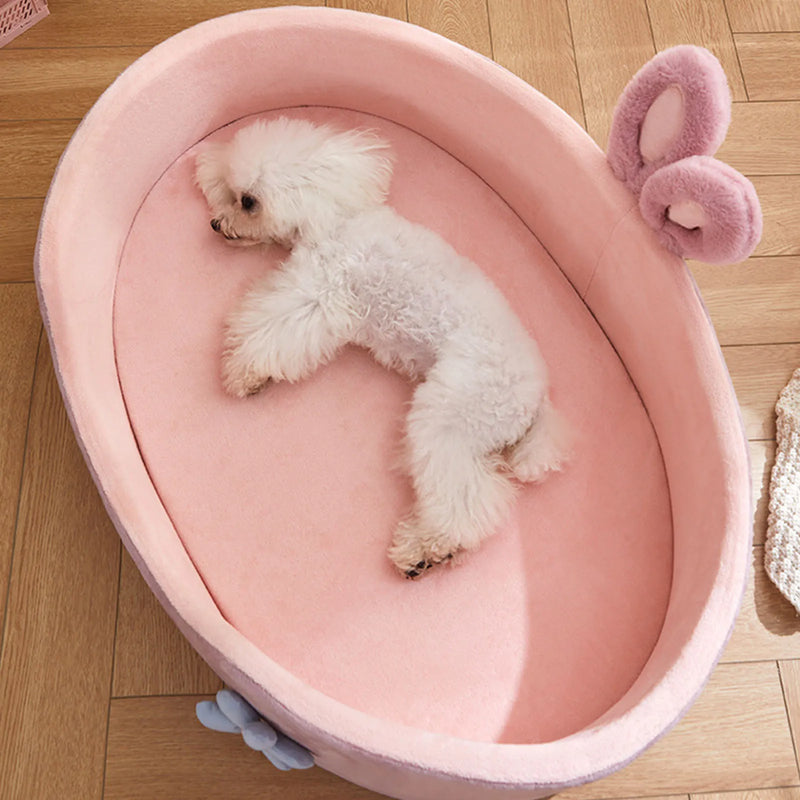 Cama rosa para animais de estimação lavável - PetNinho Rosa