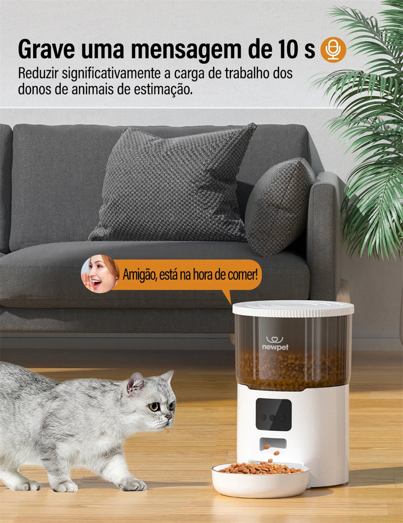 Alimentador automático para animais de estimação com WIFI - NewPet