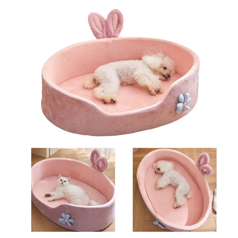 Cama rosa para animais de estimação lavável - PetNinho Rosa