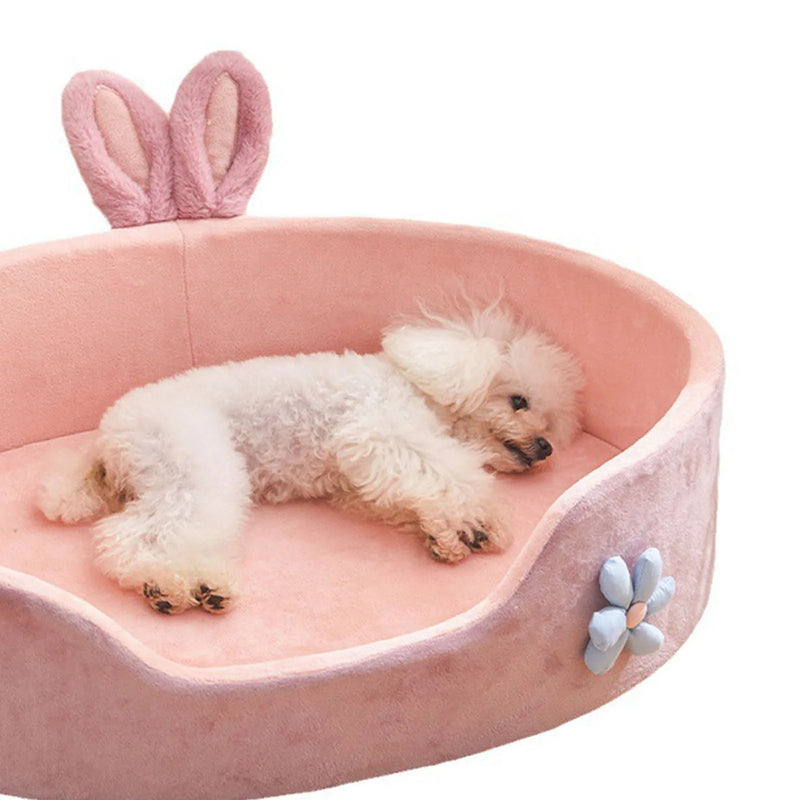 Cama rosa para animais de estimação lavável - PetNinho Rosa