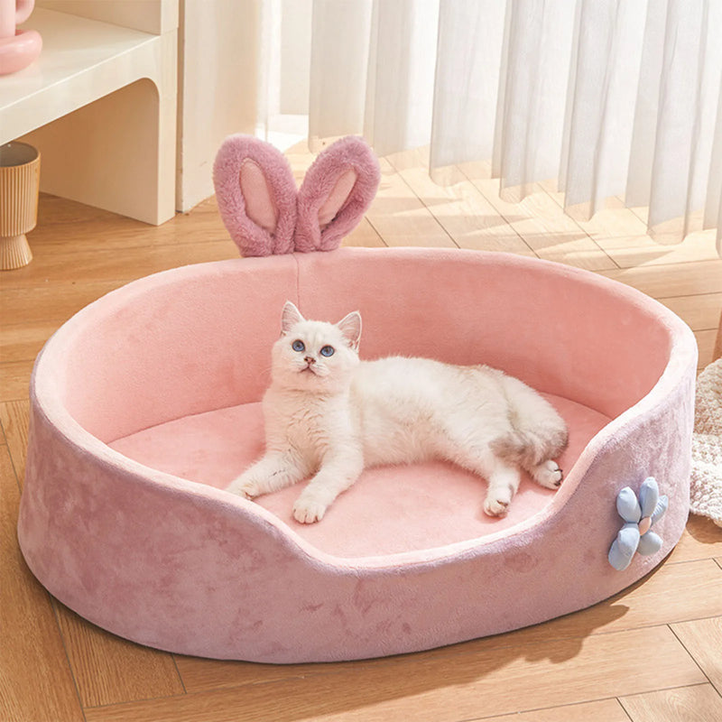 Cama rosa para animais de estimação lavável - PetNinho Rosa