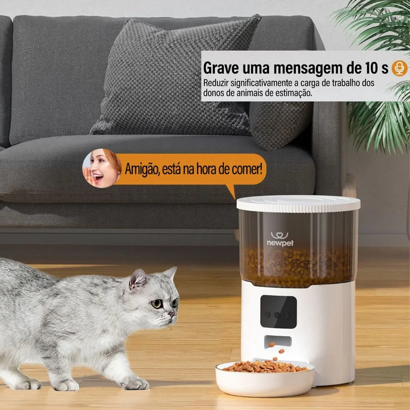 Alimentador automático para animais de estimação com WIFI - NewPet